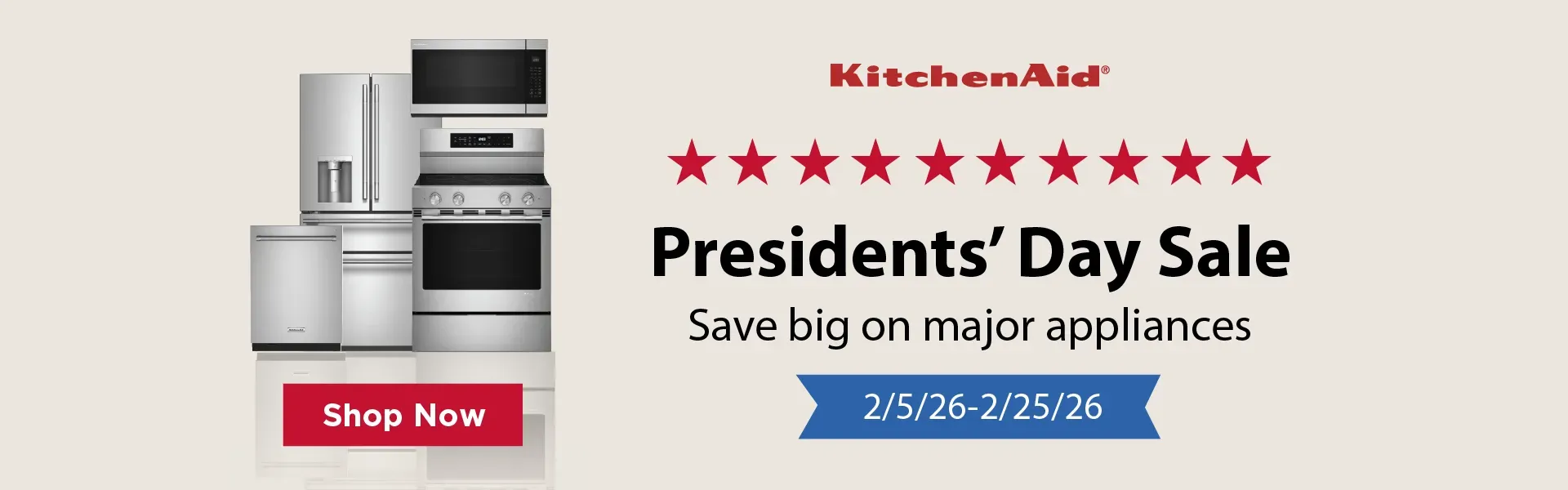 KITSCHENAID PRESIDENT'S DAY SALE